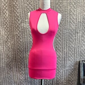Vibrant Pink Keyhole Tank Top
